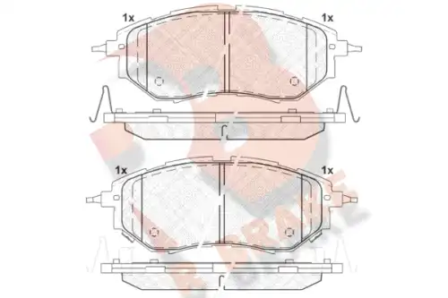 Дисковые тормозные колодки R BRAKE RB1697
