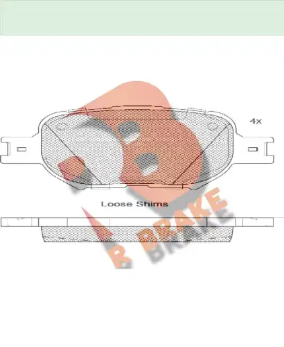 Дисковые тормозные колодки R BRAKE RB1704