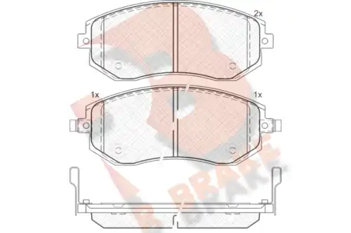 Дисковые тормозные колодки R BRAKE RB1717