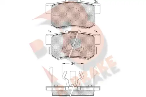 Дисковые тормозные колодки R BRAKE RB1718