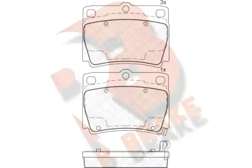Дисковые тормозные колодки R BRAKE RB1719