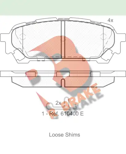 Дисковые тормозные колодки R BRAKE RB1737