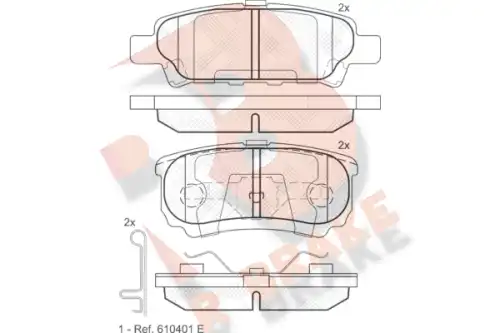 Тормозные колодки дисковые R BRAKE RB1746