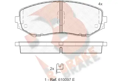 Дисковые тормозные колодки R BRAKE RB1747