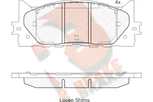Тормозные колодки дисковые R BRAKE RB1764