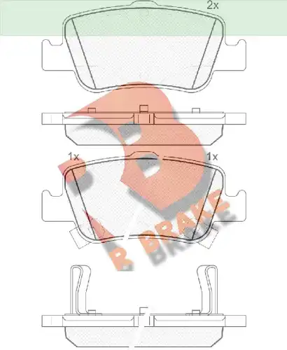 Тормозные колодки дисковые R BRAKE RB1870