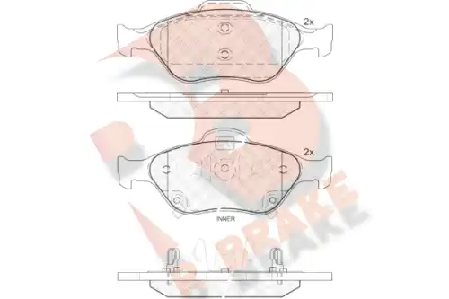 Тормозные колодки дисковые R BRAKE RB1877