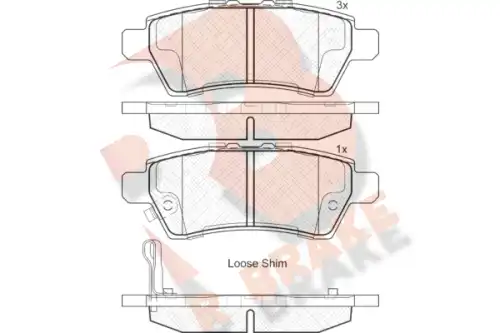 Дисковые тормозные колодки R BRAKE RB1934