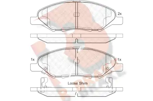Дисковые тормозные колодки R BRAKE RB2074