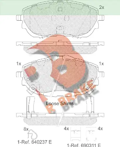 Дисковые тормозные колодки R BRAKE RB2129