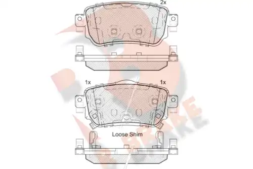 Дисковые тормозные колодки R BRAKE RB2188