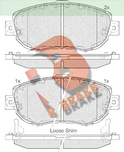 Дисковые тормозные колодки R BRAKE RB2203