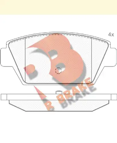 Тормозные колодки дисковые R BRAKE RB0540