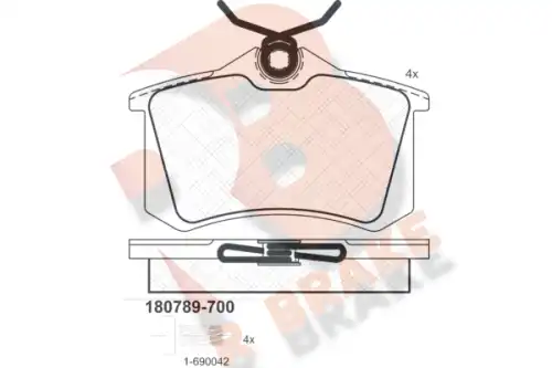 Тормозные колодки дисковые R BRAKE RB0789-700