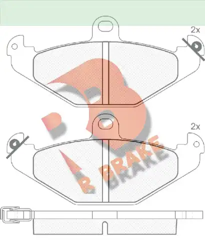 Тормозные колодки дисковые R BRAKE RB0874