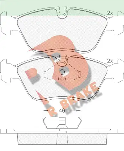 Тормозные колодки дисковые R BRAKE RB0934