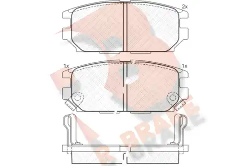 Тормозные колодки дисковые R BRAKE RB0983