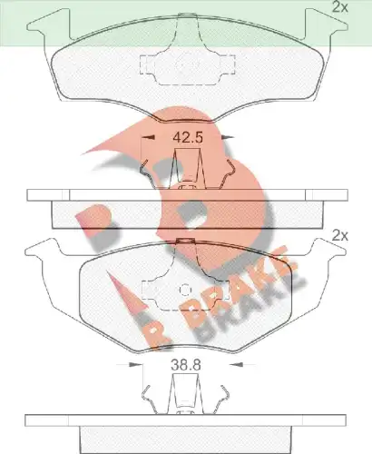 Тормозные колодки дисковые R BRAKE RB1130