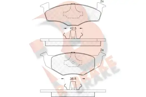 Тормозные колодки дисковые R BRAKE RB1178