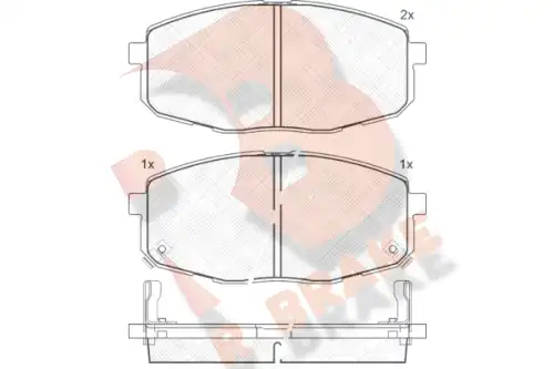 Тормозные колодки дисковые R BRAKE RB1540
