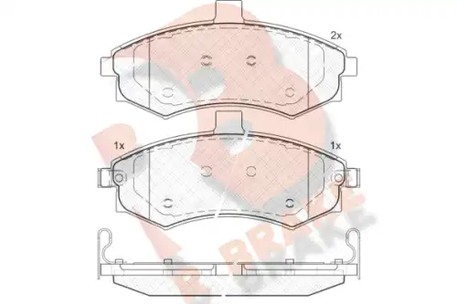 Тормозные колодки дисковые R BRAKE RB1643