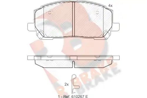Дисковые тормозные колодки R BRAKE RB1705