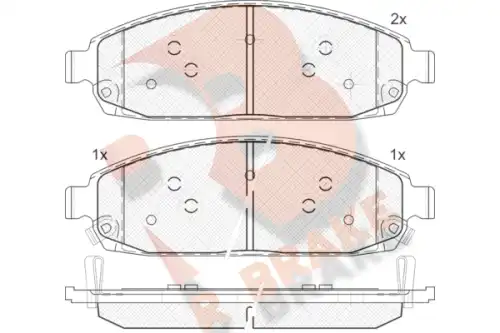 Дисковые тормозные колодки R BRAKE RB1713