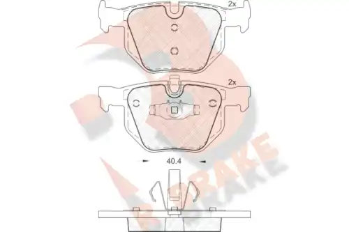 Тормозные колодки дисковые R BRAKE RB1739