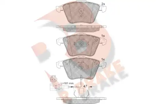 Тормозные колодки дисковые R BRAKE RB2148