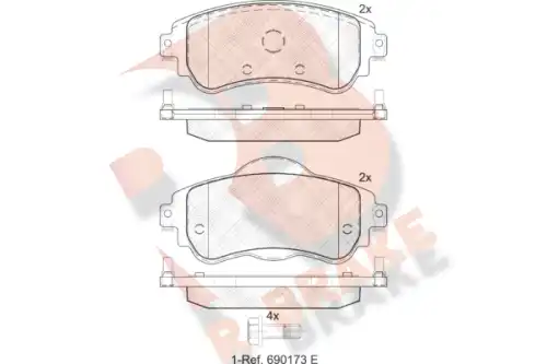 Тормозные колодки дисковые R BRAKE RB2027