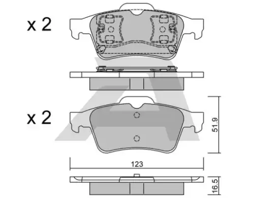 комплект колодок дисковых BPRE-2003 AISIN