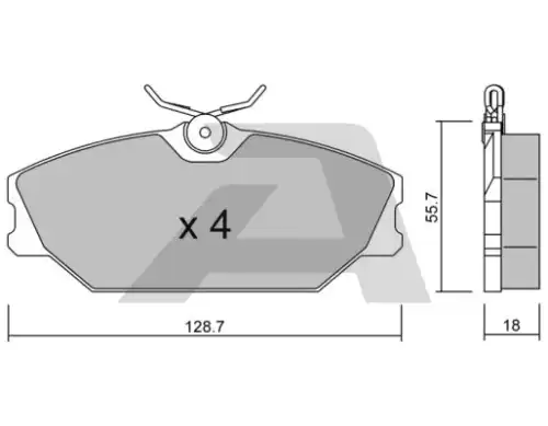 комплект колодок дисковых BPRE-1013 AISIN