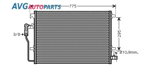 Радиатор кондиционера (конденсатор) AVG VW5277