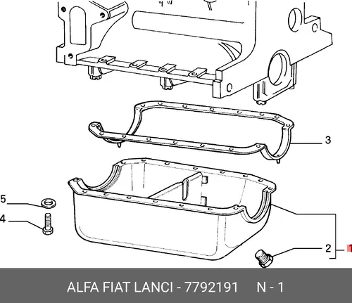 Поддон картера двигателя FIAT 7792191