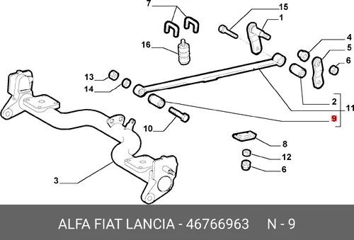 Рессора подвески ALFA ROMEO 46766963