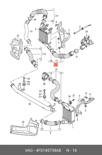 НАПОРНЫЙ ШЛАНГ 4F0145738AE VAG