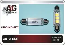 Автолампа AUTO-GUR C5W3SMD43LW