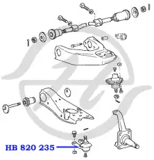 Шаровая опора HANSE HB820227