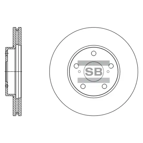 Тормозной диск SANGSIN SD4607