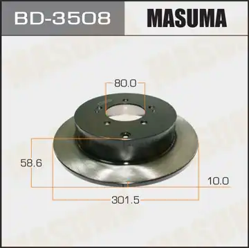 Тормозной диск MASUMA BD3508