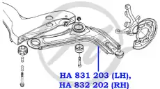 Рычаг подвески HANSE HA831205
