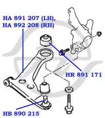 Рычаг подвески HANSE HA891203