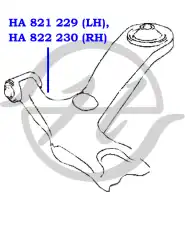 Рычаг подвески HANSE HA822228