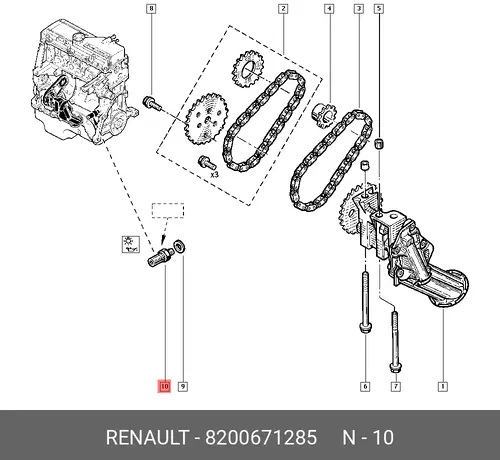 ДАТЧИК ДАВЛ МАСЛА ДВИГАТЕЛЯ 82 00 671 285 RENAULT