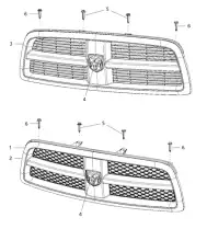 Решетка радиатора CHRYSLER 55372059AB