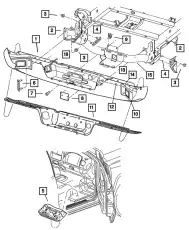 Кронштейн бампера 55077359AC CHRYSLER