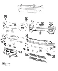 Решетка бампера CHRYSLER 68143095AB