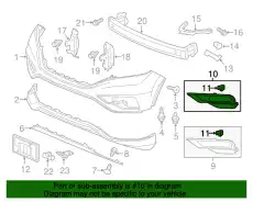 Решетка бампера HONDA 71108T1WA00