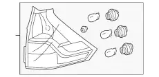 Фонарь задний HONDA 33500T1WA01