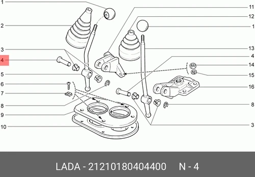 ocь pычaгa КПП!\ Lada 21210180404400